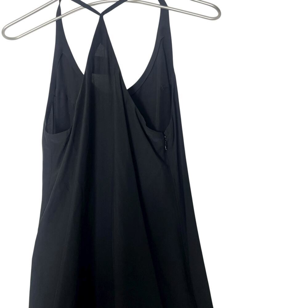 Ha Truong Mini Dress Silk Scoop Neck Racerback Detailed Hem Black Size Small - Picture 4 of 8